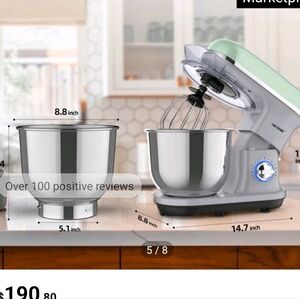 1pc Multifunctional 6+p Speed Household Mixer (us Plug) With Eggbeater, Dough Ho